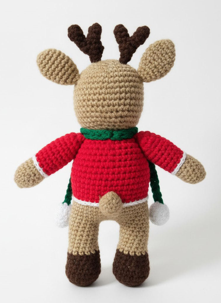 🦌 Crocheted Reindeer Rattle