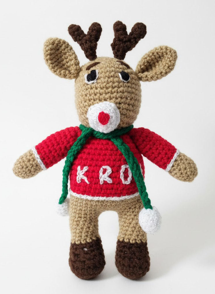 🦌 Crocheted Reindeer Rattle