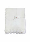 ☁️White Textured Crochet Baby Blanket