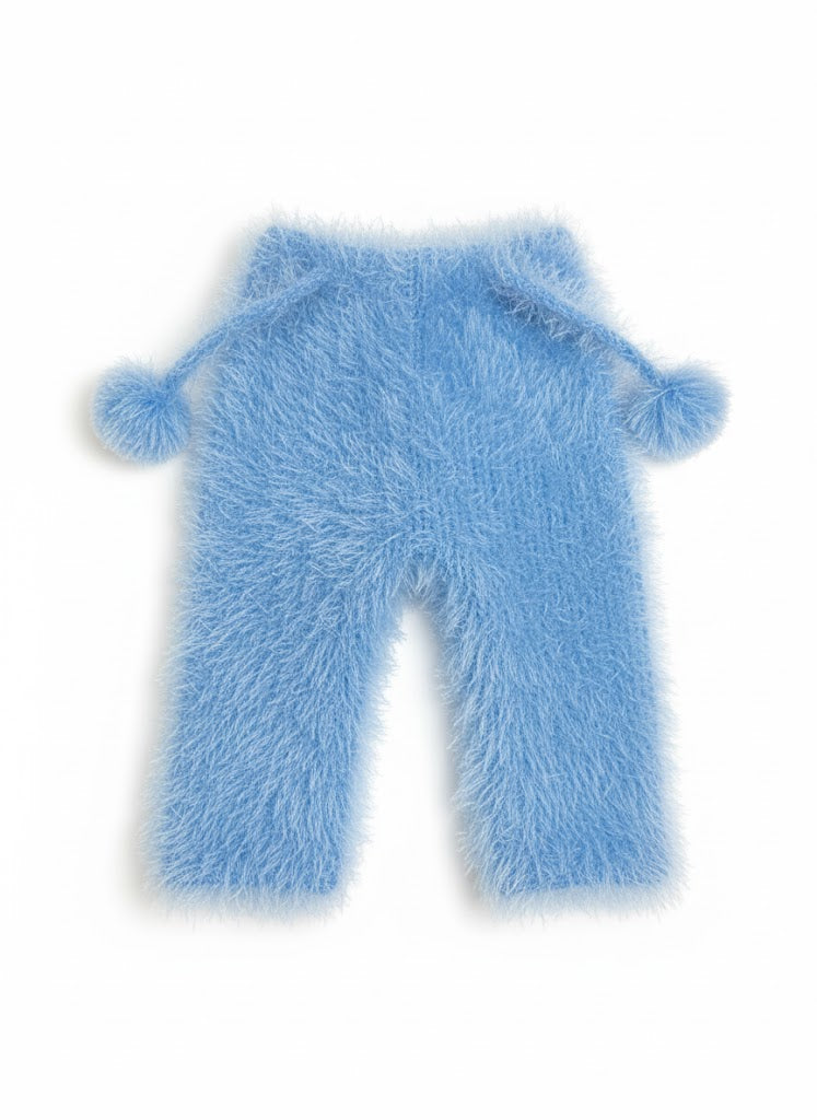 💙 4-Piece Ultra-Soft Blue Eyelash Knit Baby Set